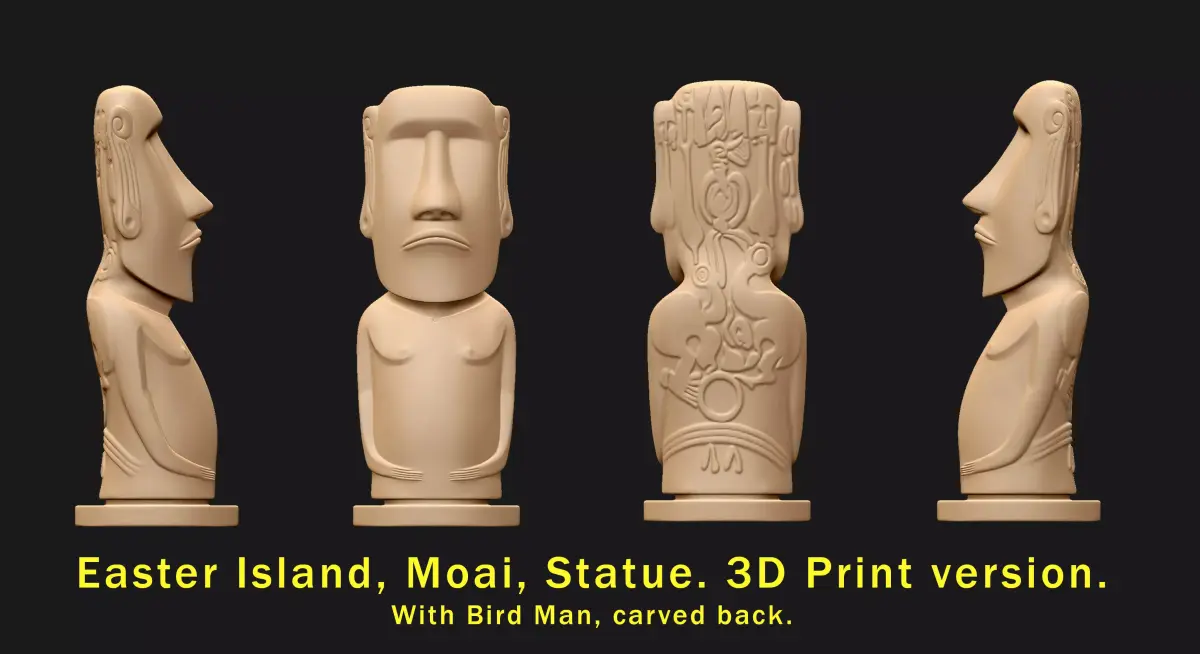 Moai Easter Island Statue 3D print model