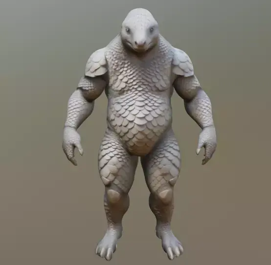 humonoid pangolin 3D model