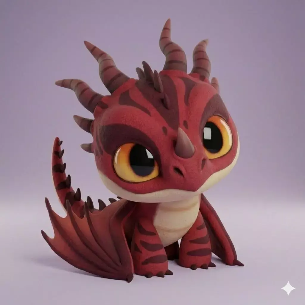 Broken Hook Monstrous Nightmare Kawaii Chibi 3D Stl Figure 3D print model