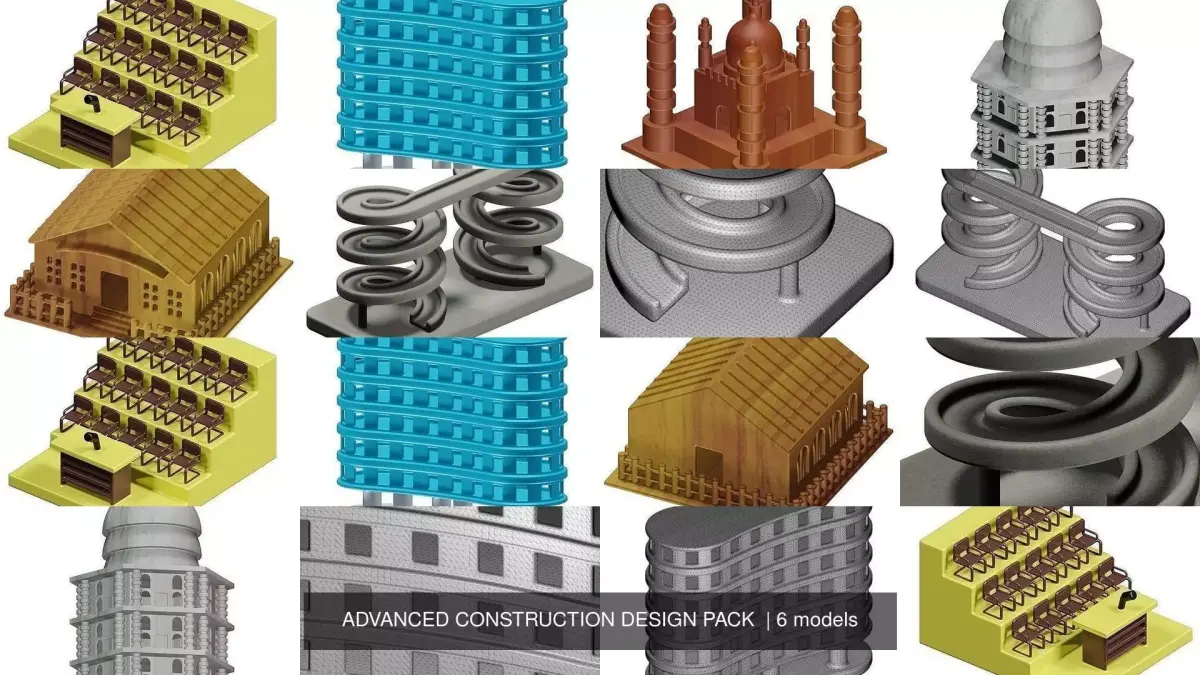 ADVANCED CONSTRUCTION DESIGN PACK  3D Model Collection