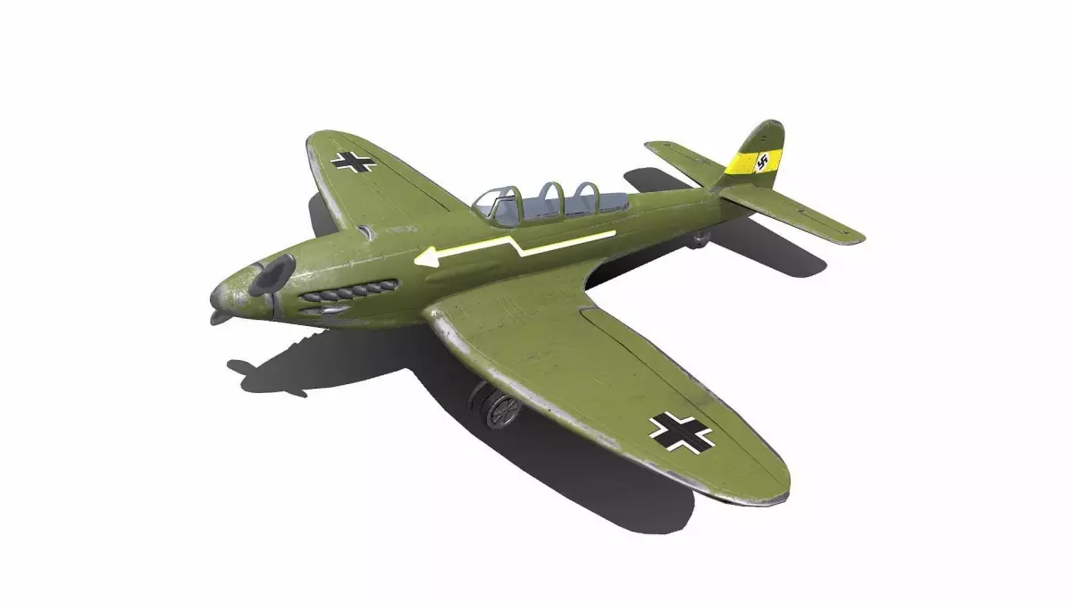 Heinkel He 112 German WW2 Fighter Plane Low-poly 3D model