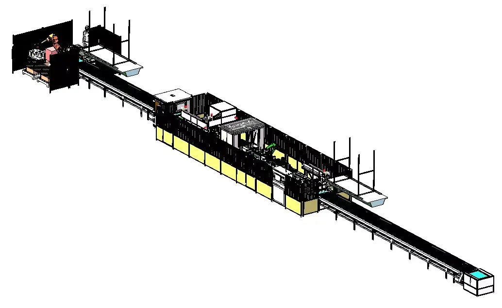 Pull riveting test packing integrated assembly line equipment 3D model