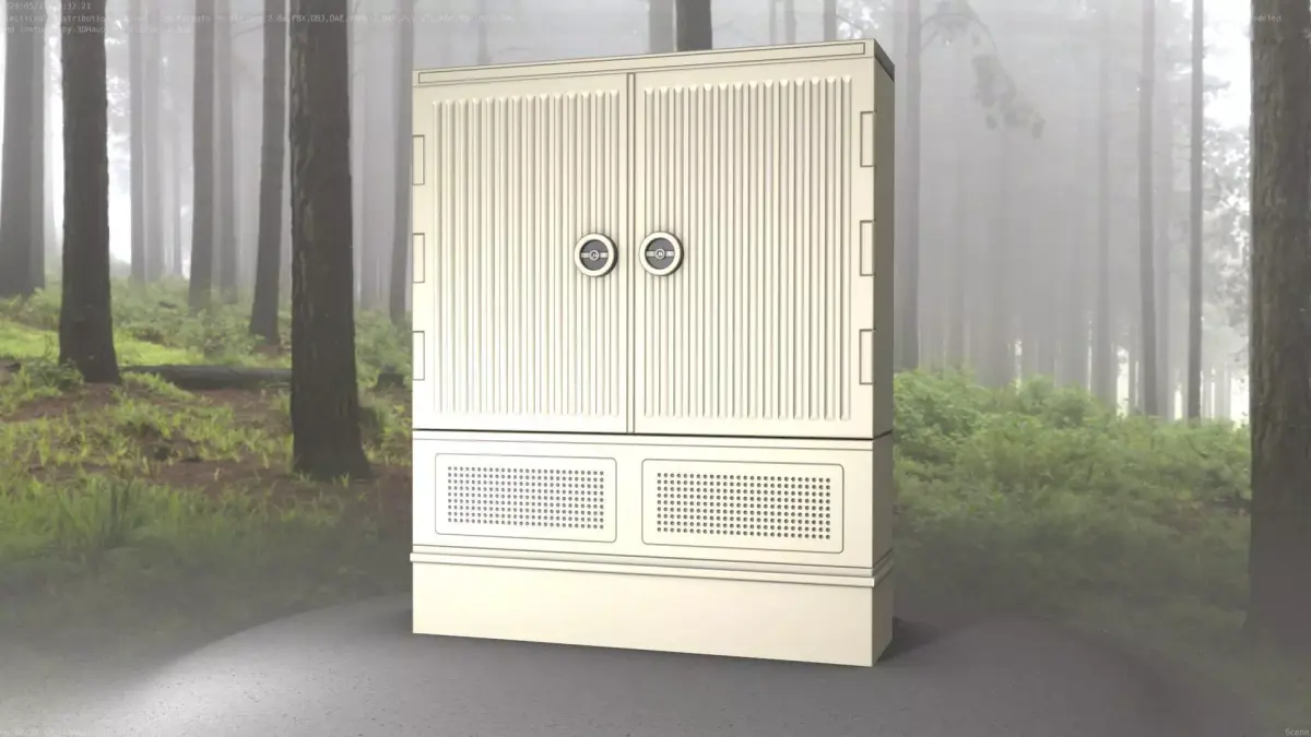 Electrical Distribution Cabinet 124 Low-poly 3D model