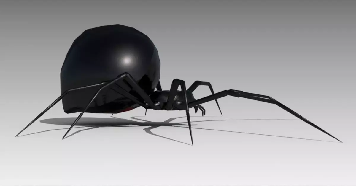 Black widow Low-poly 3D model get