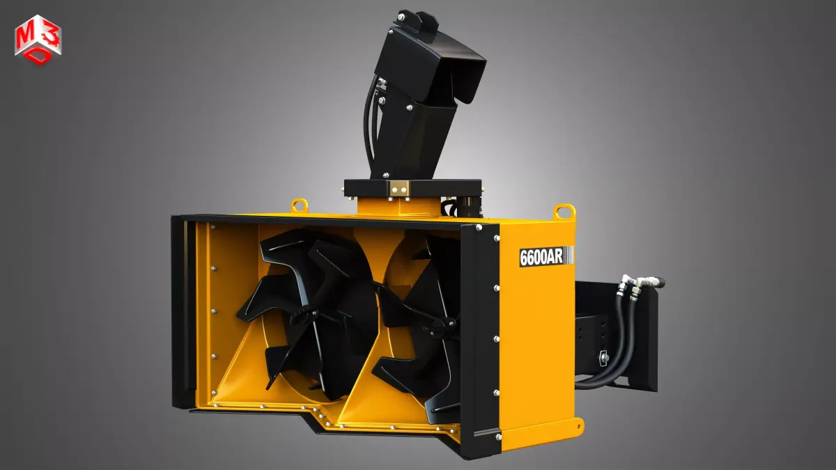 6600AR Snow Blower Compact Track - Skid Steer Loader Attachment 3D model
