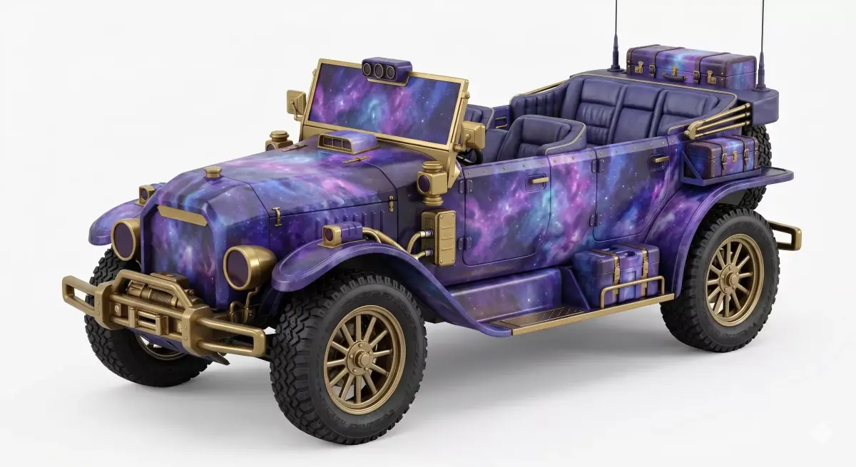 20th Century Galaxy Edition Brass Era Car 3D Model Low-poly 3D model