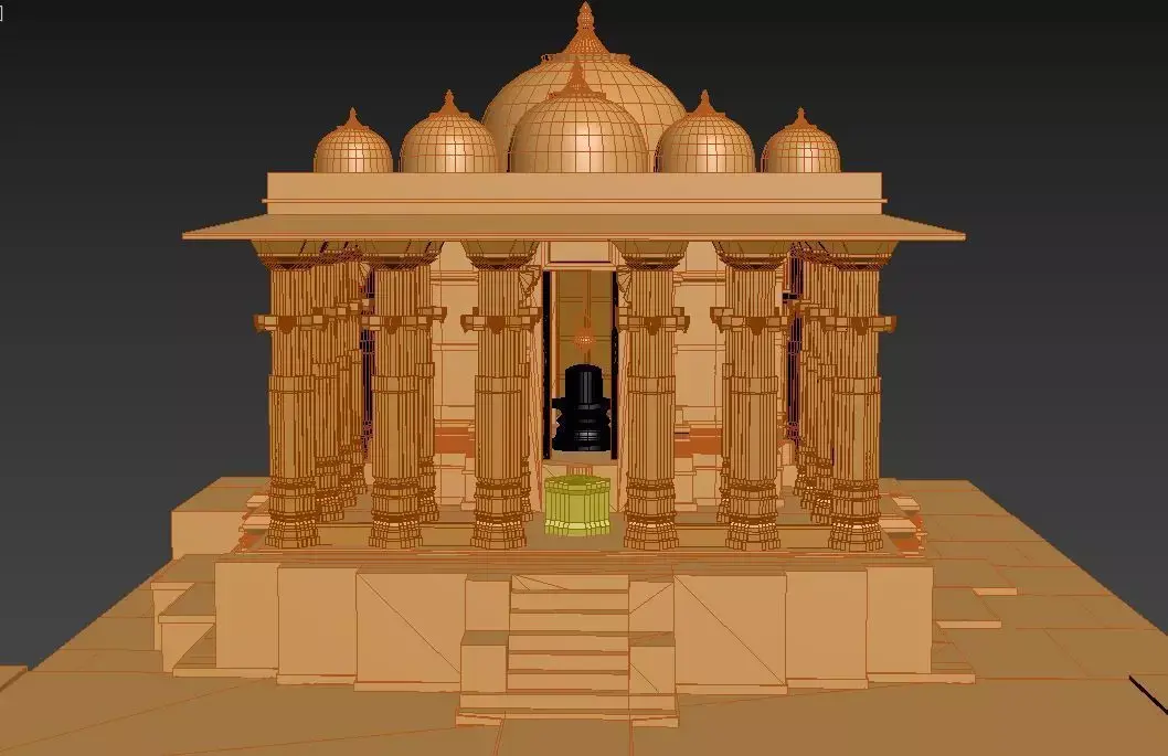 SHIVA TEMPLE 3D MODEL - INDIA RAJASTHAN 3D model