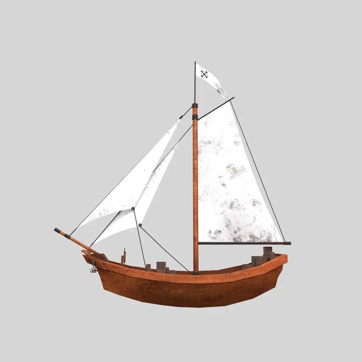 Historic Ship Low-poly 3D model