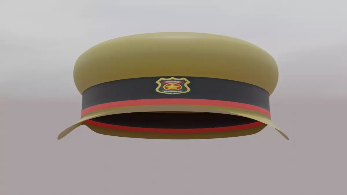 Police Cap 3d Model Free 3D model