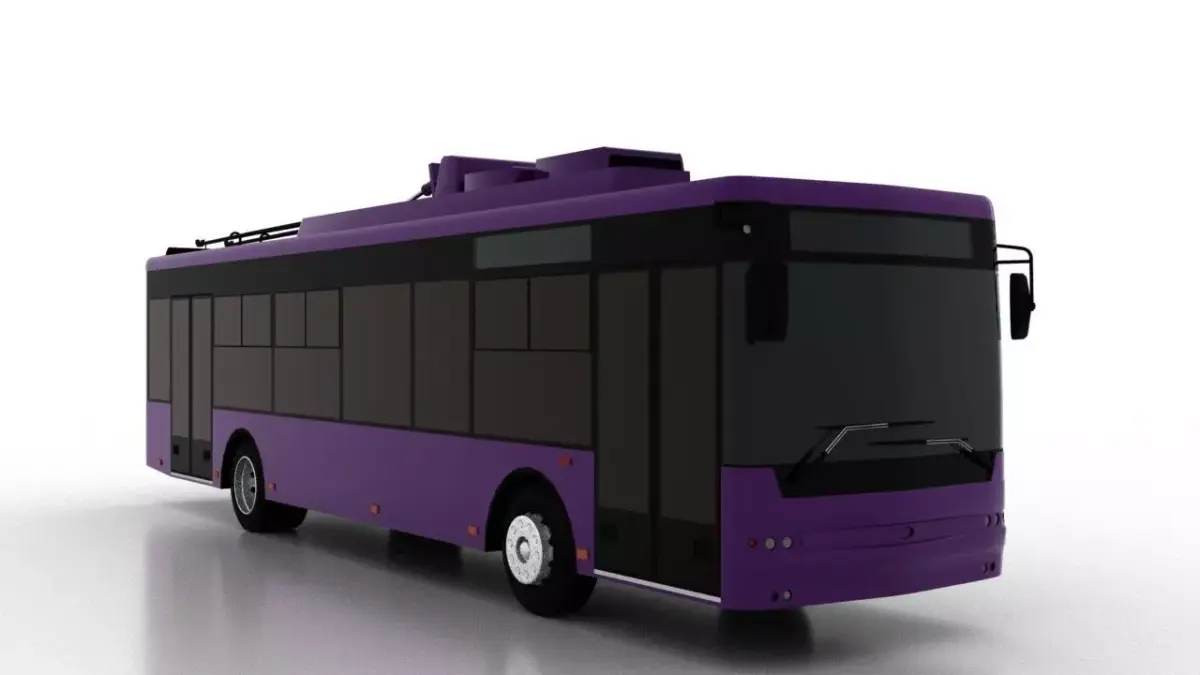Trolleybus Bogdan T70120 Low Low-poly 3D model