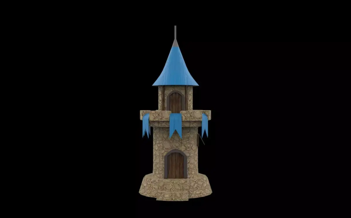 watch tower Low-poly 3D model purchase