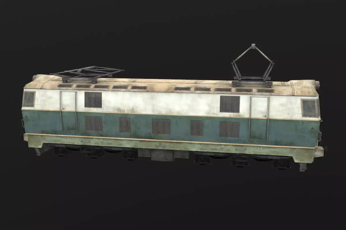 Locomotive Russian Low-poly 3D model