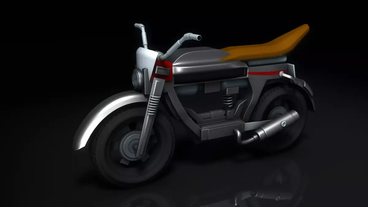 Sci Fi MotorBike 3D model