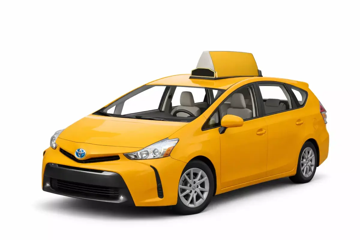Toyota Prius Taxi Hybrid City Car Commercial Vehicle 3D model