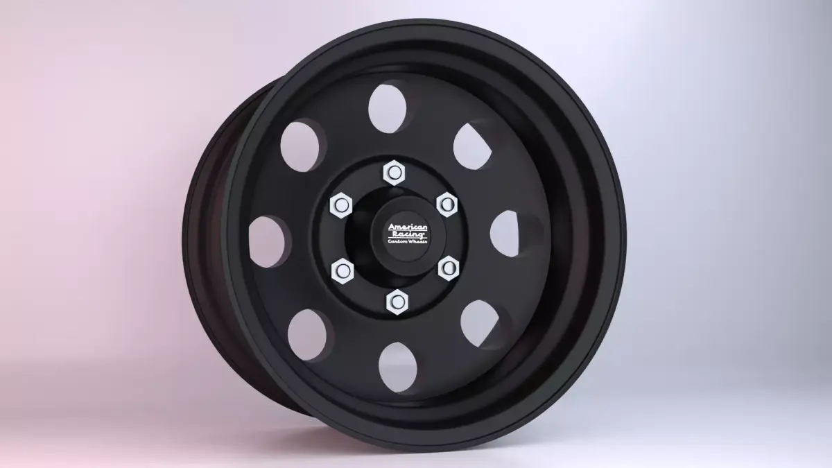 American Racing Baja Satin Wheels 3D model