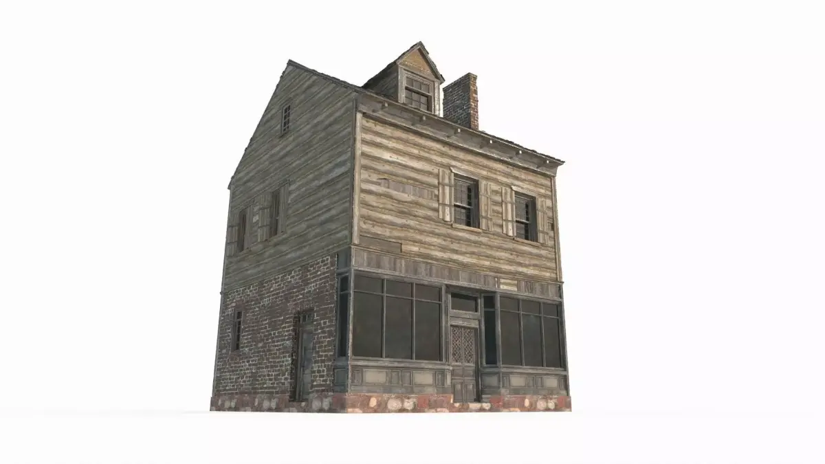 18th century urban residential shops 3D model