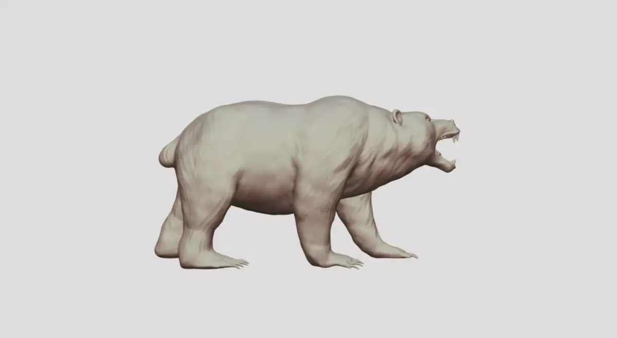 Growling Grizzly Bear Free 3D print model