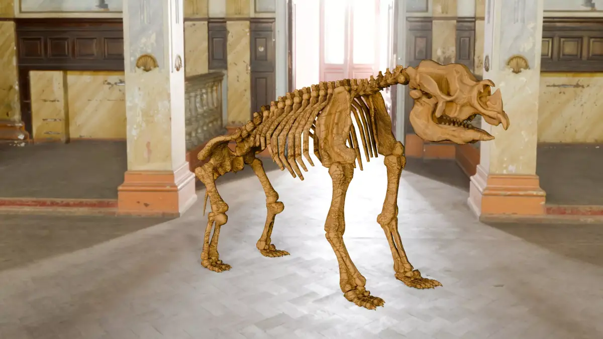 Relistic Mammals Fossil - Diprotodon Low-poly 3D model