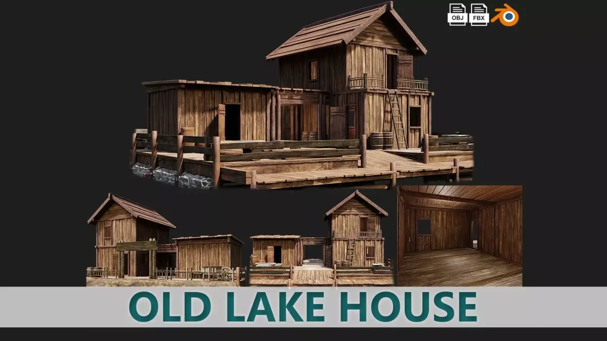 Old Lake House 25 PBR 4K GameReady Low-poly 3D model