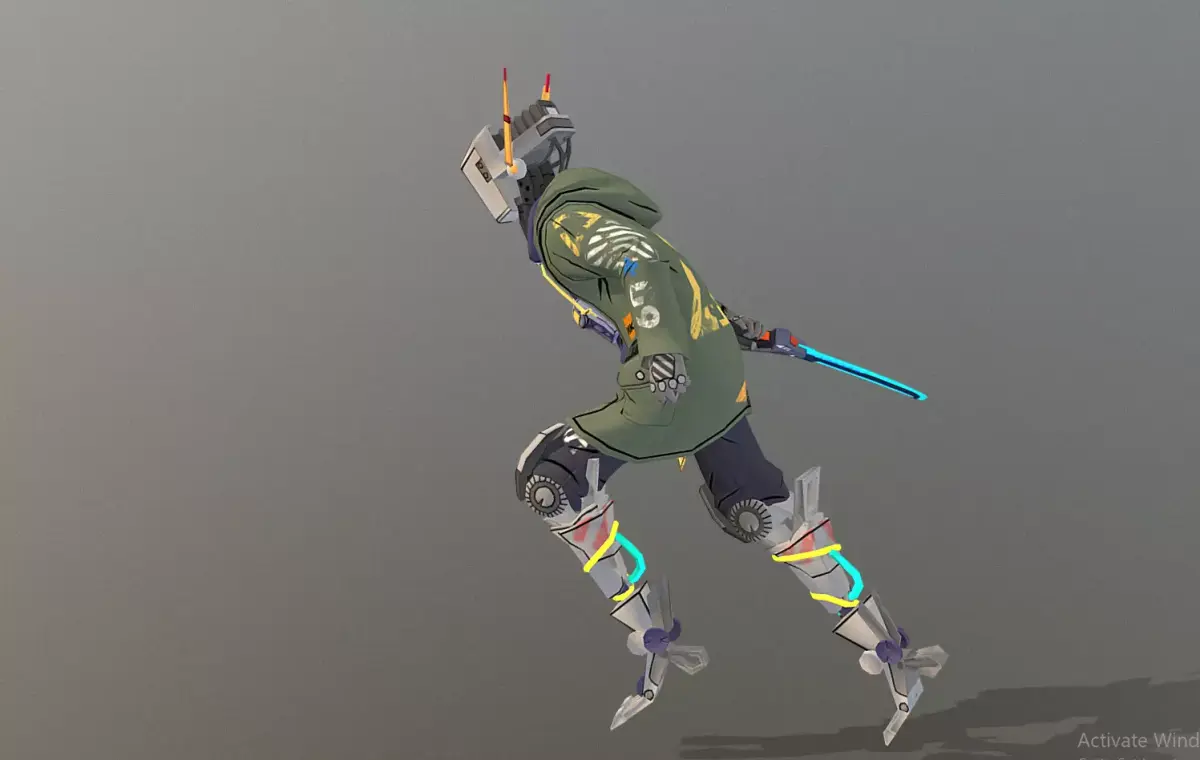 CYBORG Sword Warrior Run 3D model