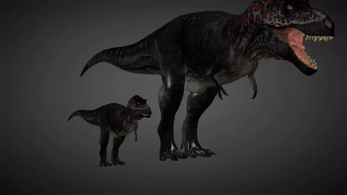 T rex animated 3d model Low-poly 3D model