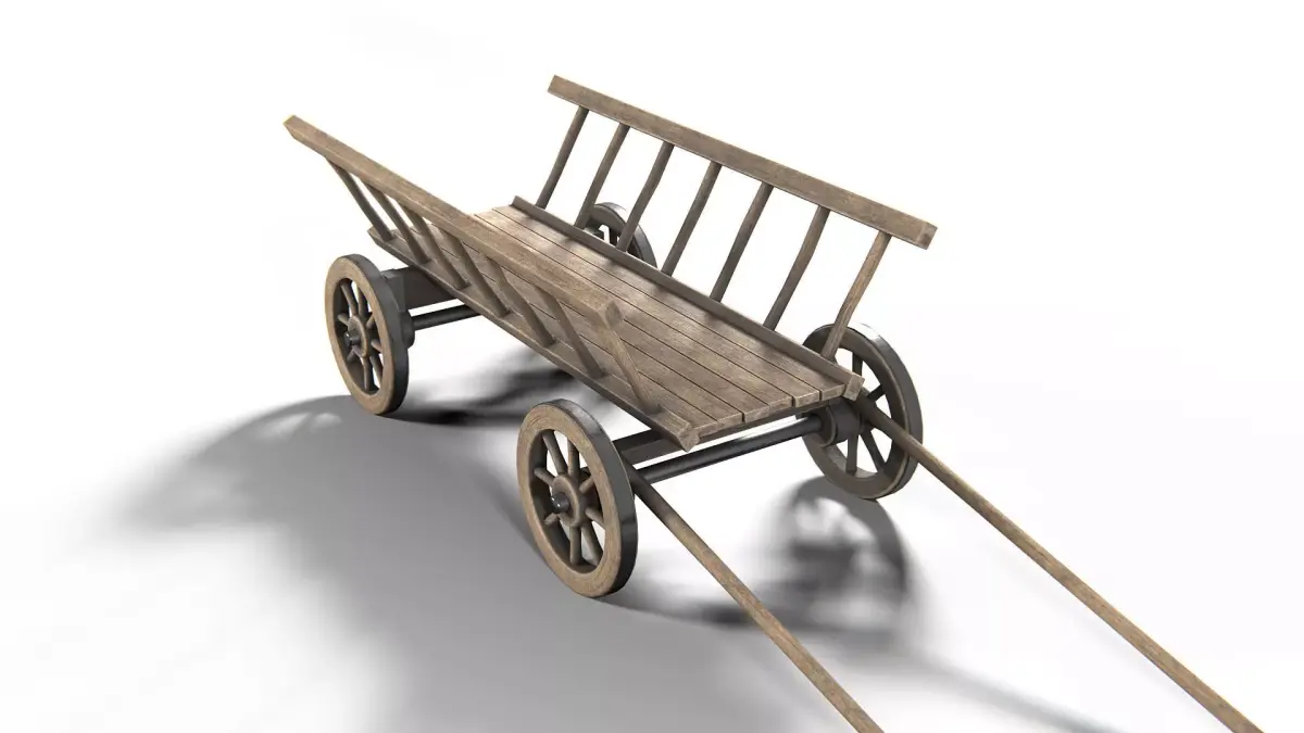 Dray 01 PBR Low-poly 3D model