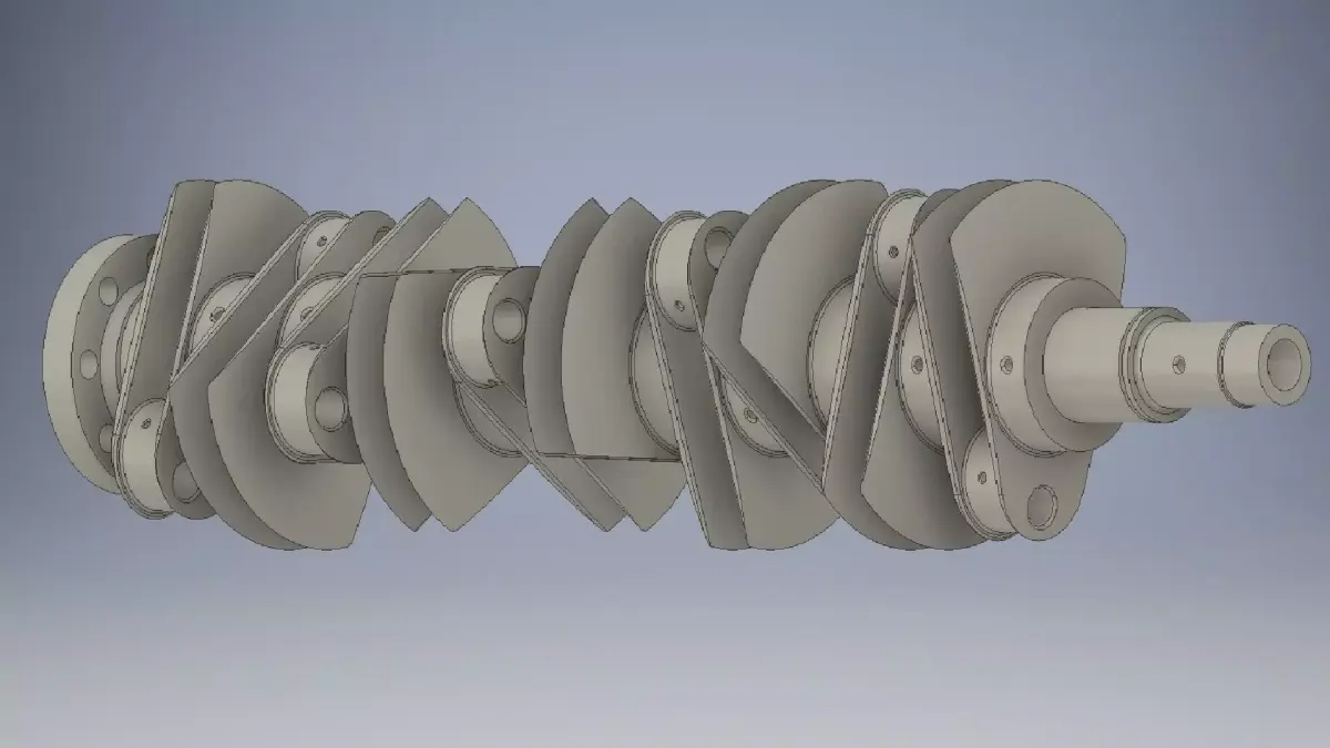 Crankshaft 10 Transverse 3D model