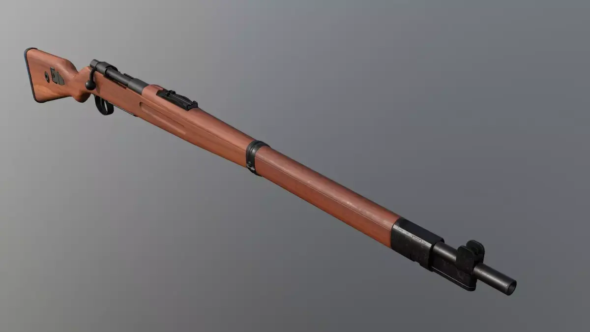K98 Sniper Rifle  Low-poly 3D model
