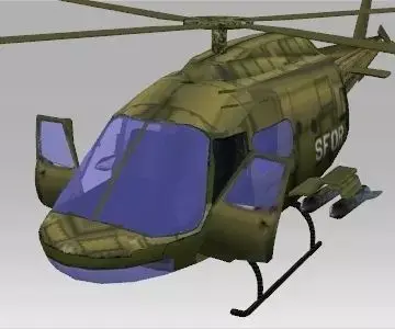 Bell 406 Helicopter 3D model