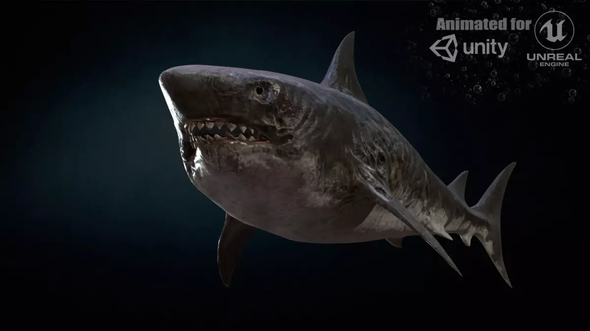 AlienShark 3 Low-poly 3D model