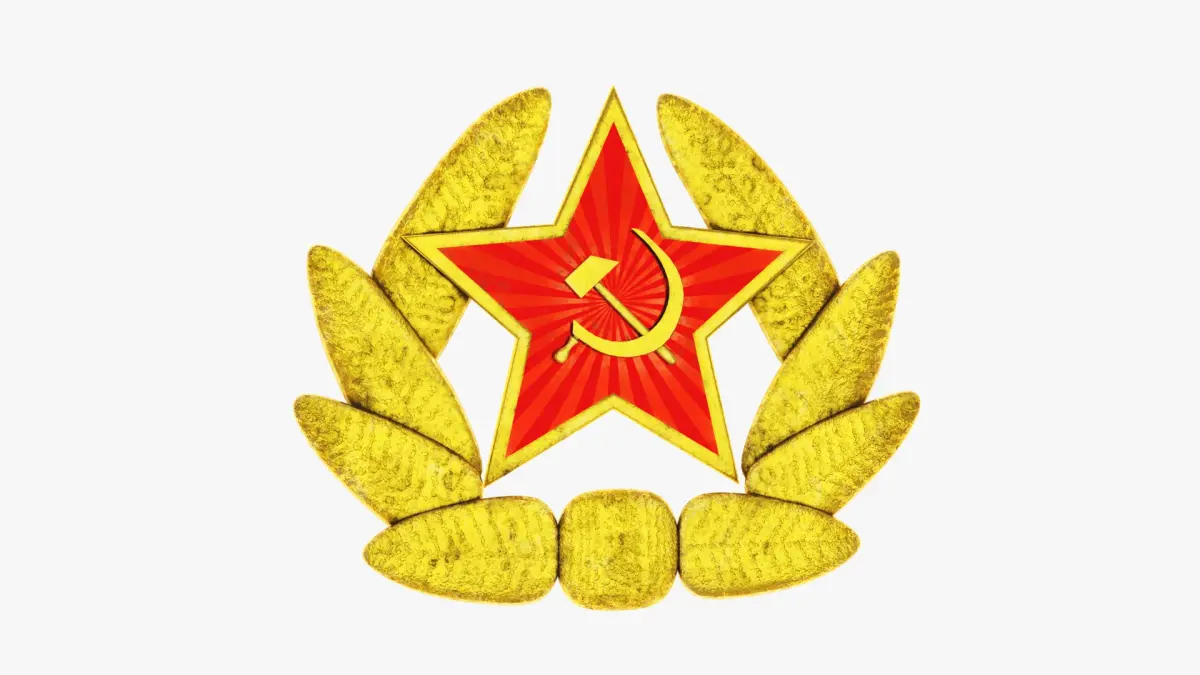 Soviet Red Star Hammer and Sickle 3D model