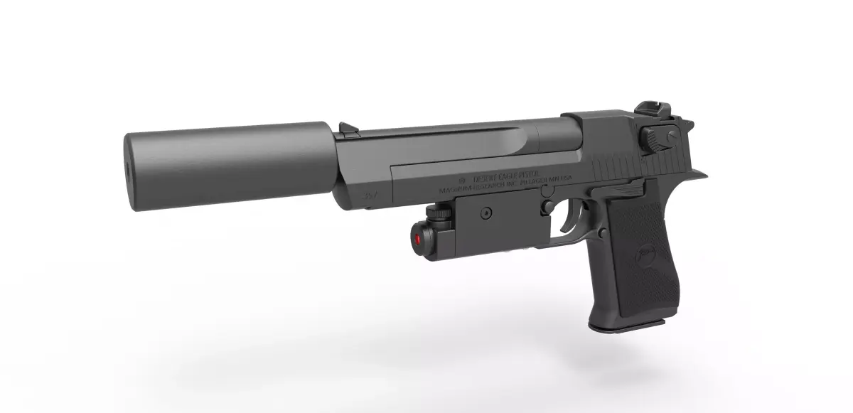 Desert Eagle pistol from the movie Universal Soldier 1992 3D model