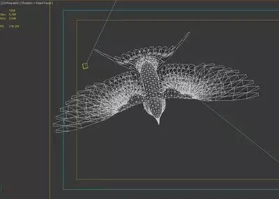 swallow flying in sky 3D model