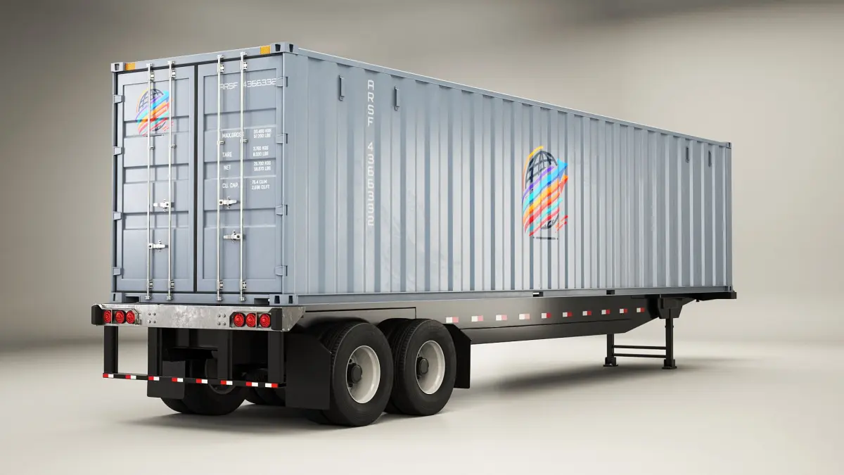ISO Shipping Container Semi Trailer  purchase 3D model