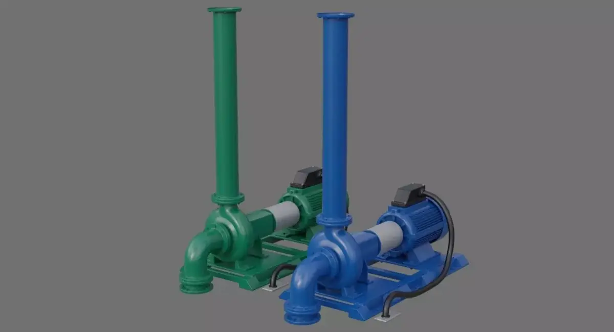 Water Pump 2A Low-poly 3D model
