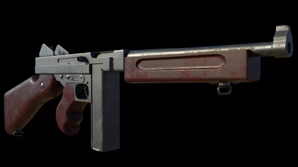 Submachine Gun Thompson M1928A1 3D model