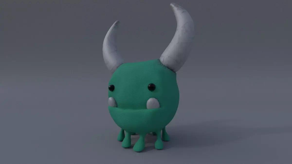Textured sci-fi puppet - Fantasy Monster Low-poly 3D model