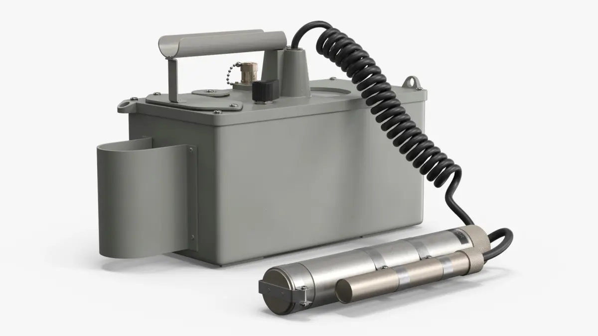 Military Radiac Set With External Probe 3D model