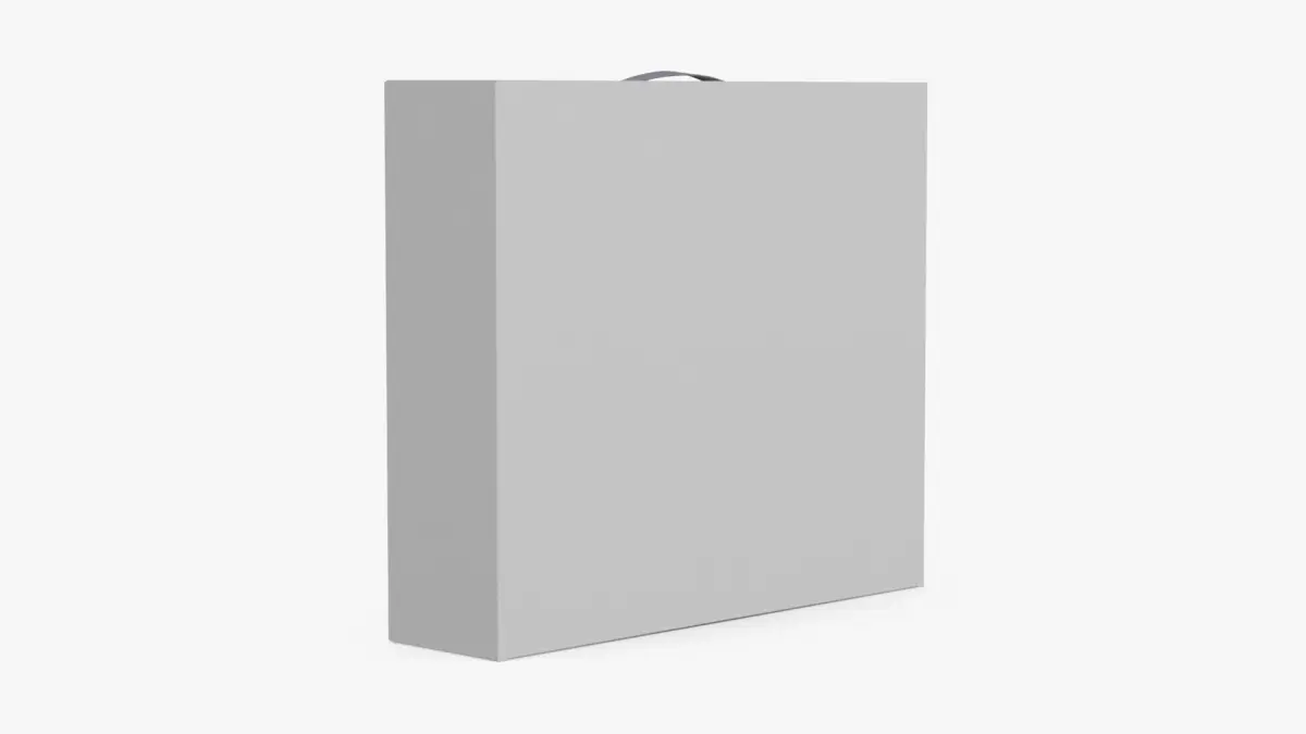 White Cardboard Packaginig Box 3D model
