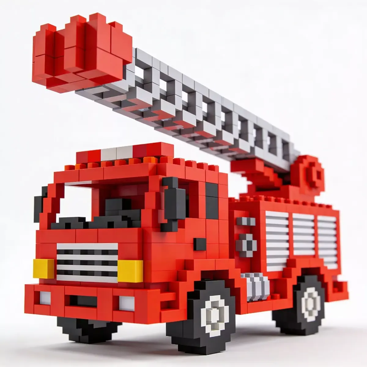 Voxel RC Fire Truck 3D Model Low-poly 3D model