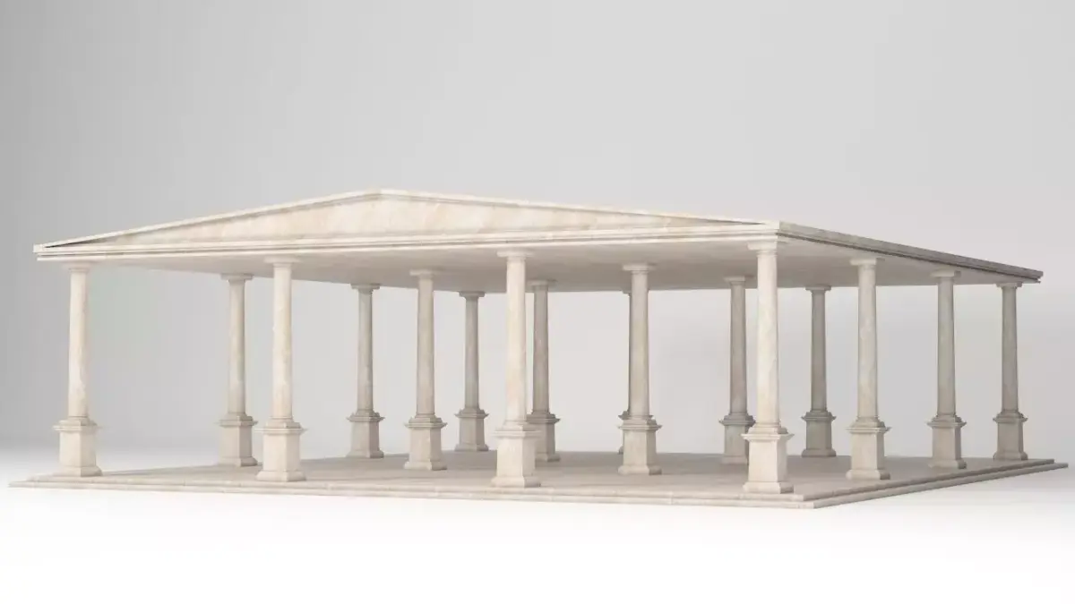 Antique Temple Low-poly 3D model purchase