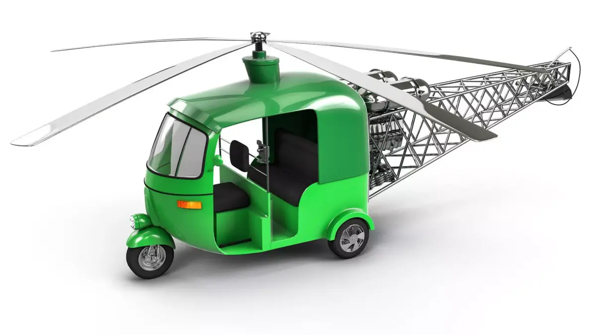 Auto Helicopter Low-poly 3D model