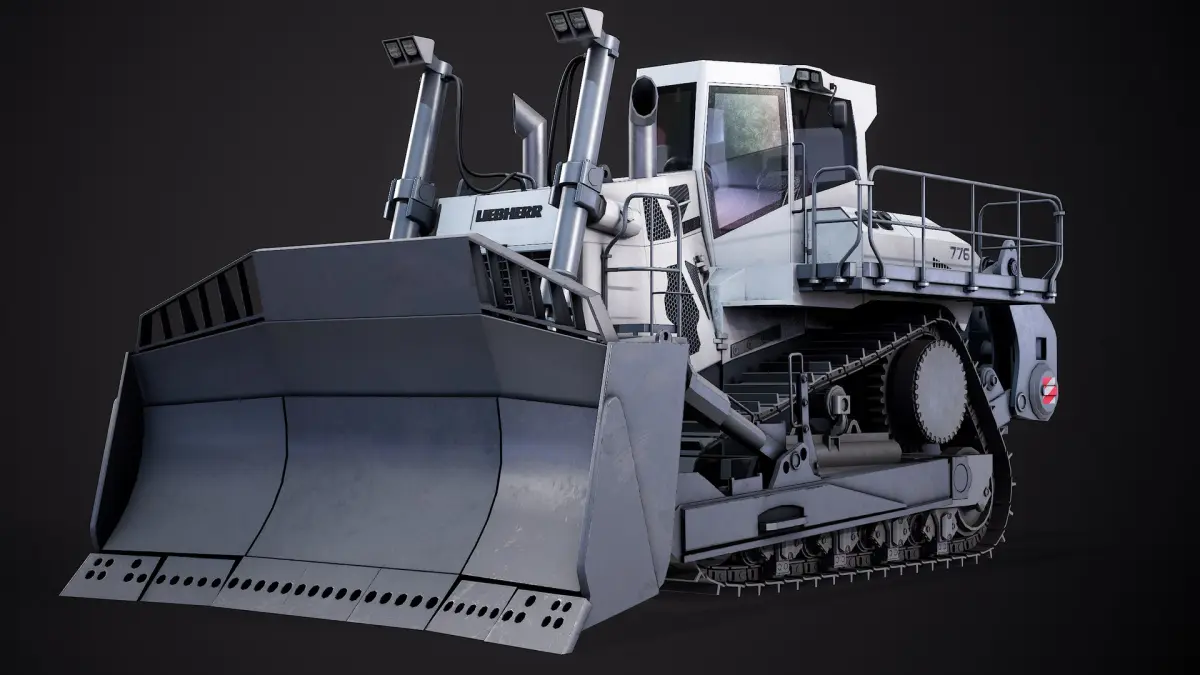 Mining Bulldozer Liebherr PR 776 PBR 3D model