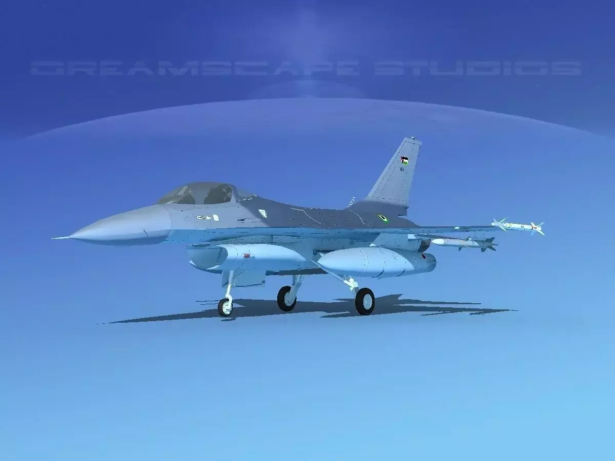 Gen Dyn F-16A Falcon UAE 3D model