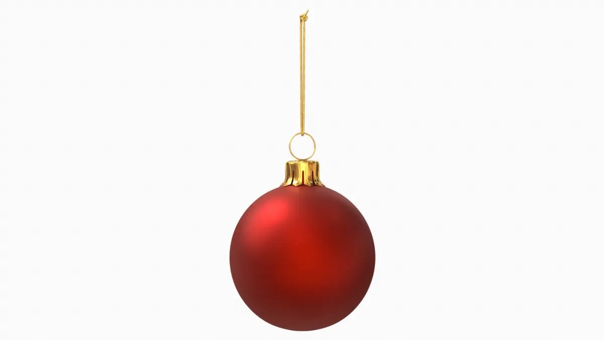 Red Matte Christmas Ornament &amp;ndash; Christmas Decoration 3D model