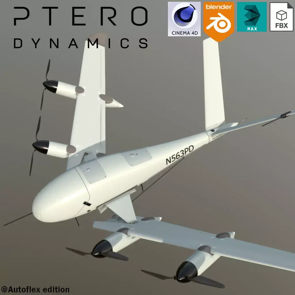 Ptero Dynamics Low-poly 3D model