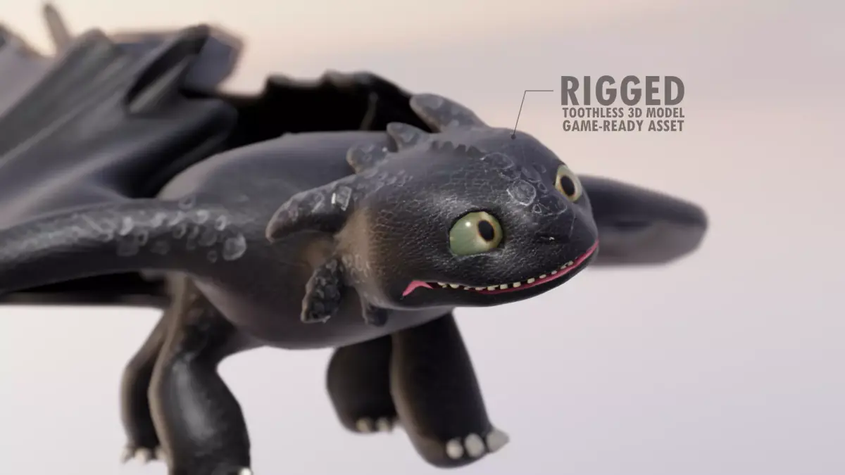 Toothless low-poly 3d model Low-poly 3D model