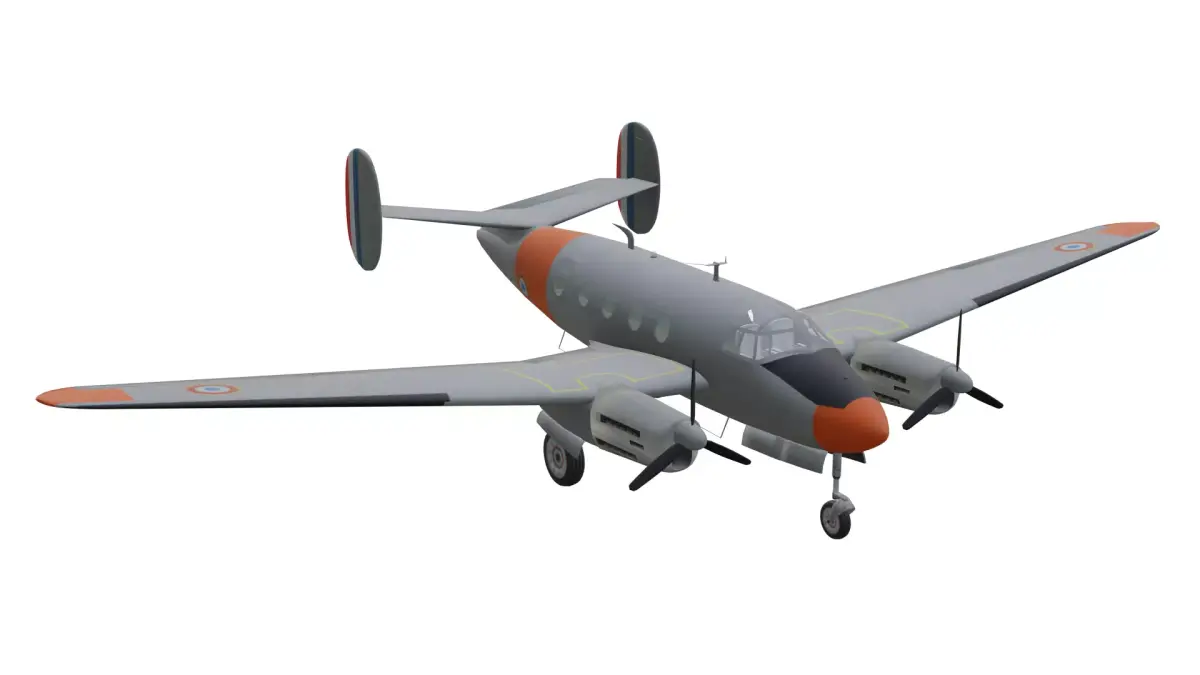 Dassault MD 312 Flamant Low-poly 3D model purchase