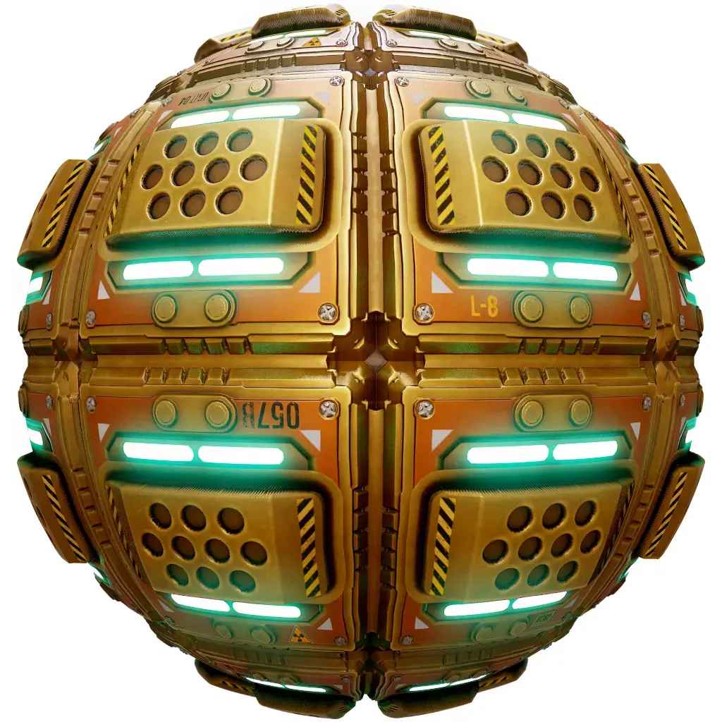 PBR Seamless Sci-Fi Texture 39 Low-poly 3D model