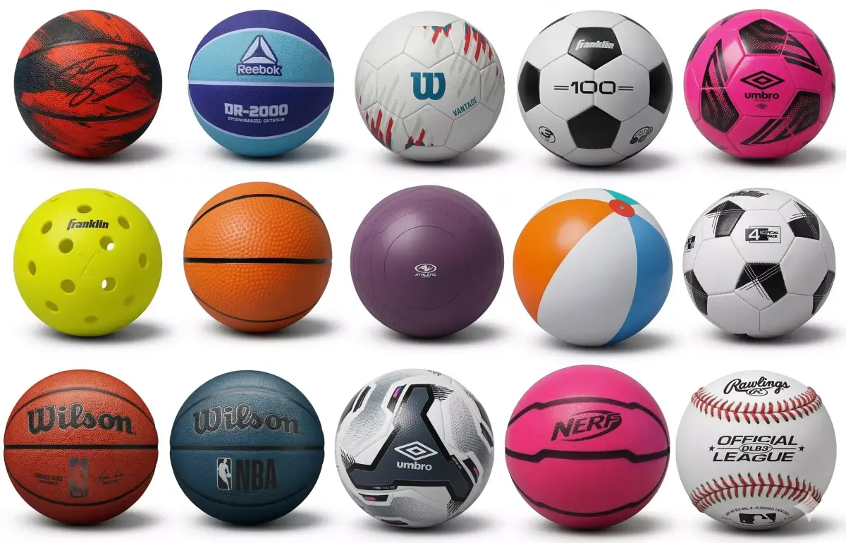 Realistic Sports Balls Collection 17 Types Low-poly 3D model
